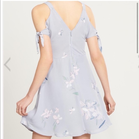 Dynamite Cold Shoulder Wrap Dress - Picture 8 of 9